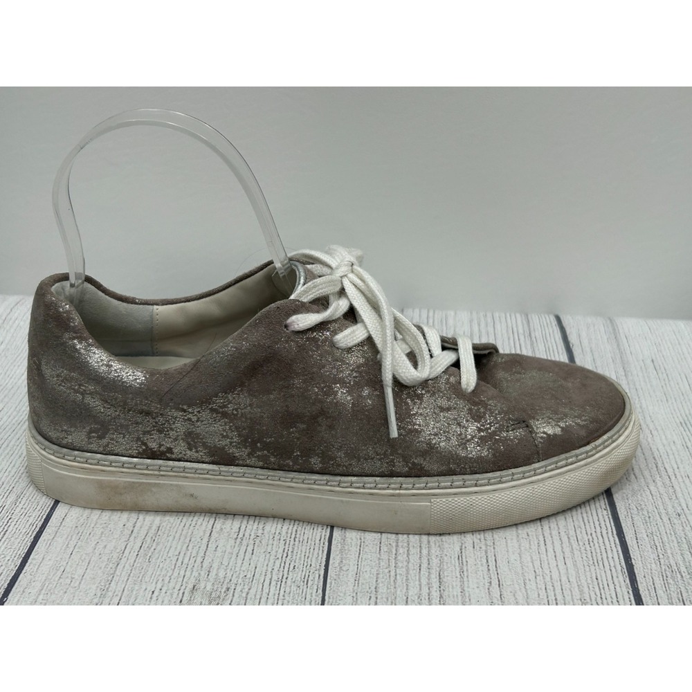 Johnston & Murphy Callie Sneakers Womens 8 Gray Metallic Lace Up Comfort - Picture 6 of 10